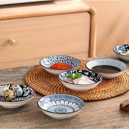 Skorter 6 porcelain sauce bowls - Flower motif