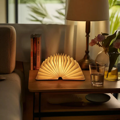 Skorter | LED Folding Book Light – Unique and Quirky Gift Idea for Book Lovers, Perfect for Reading Nooks or Bedside Tables | Creative and Compact Night Light