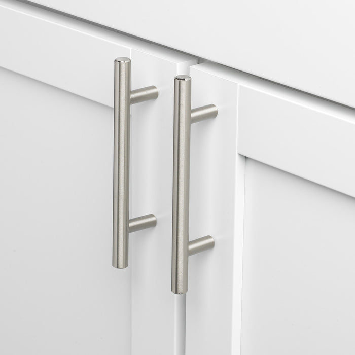 Skorter | Brushed Nickel Modern Stainless Steel Drawer Hardware T-Bar Handles