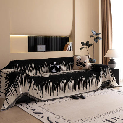 Skorter | Brushstroke Vertical Pattern Chenille Sofa Cover