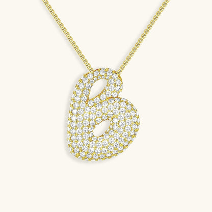 Skorter | Bubble Initial-Diamond-Necklace