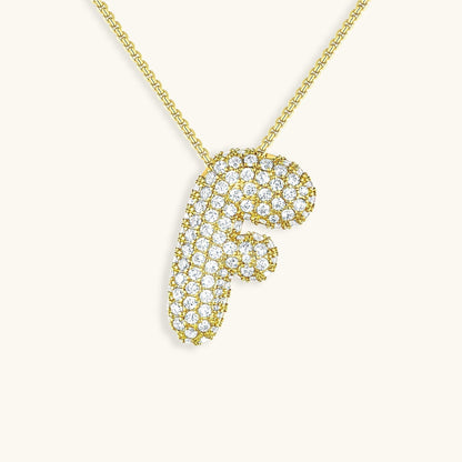 Skorter | Bubble Initial-Diamond-Necklace