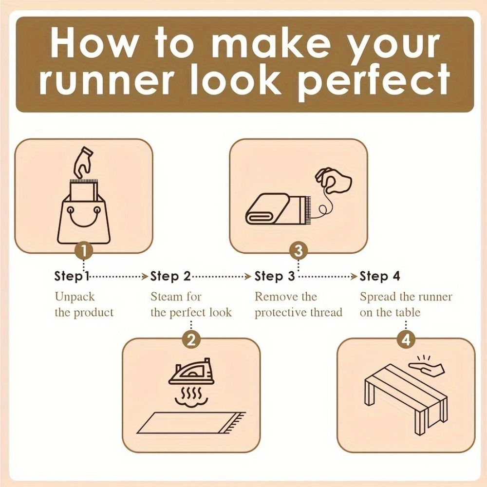 Skorter | Burlap Charm Boho Table Runner