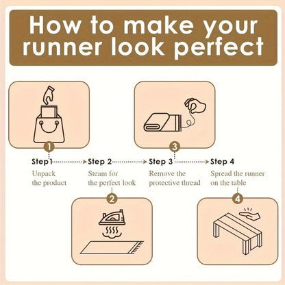 Skorter | Burlap Charm Boho Table Runner