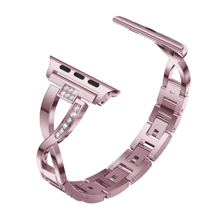 Skorter | Colorful Diamond Stainless Steel Bracelet for Apple Watch Series 7 41mm / 6 & SE & 5 & 4 40mm / 3 & 2 & 1 38mm (Purple)