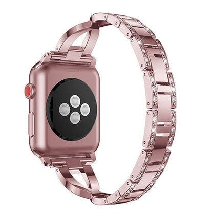 Skorter | Colorful Diamond Stainless Steel Bracelet for Apple Watch Series 7 41mm / 6 & SE & 5 & 4 40mm / 3 & 2 & 1 38mm (Purple)