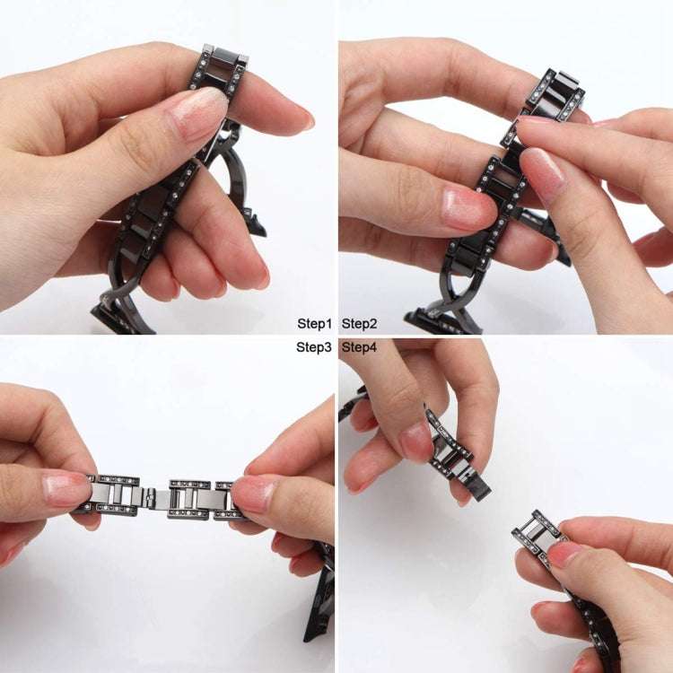 Skorter | Colorful Diamond Stainless Steel Bracelet for Apple Watch Series 7 41mm / 6 & SE & 5 & 4 40mm / 3 & 2 & 1 38mm (Purple)