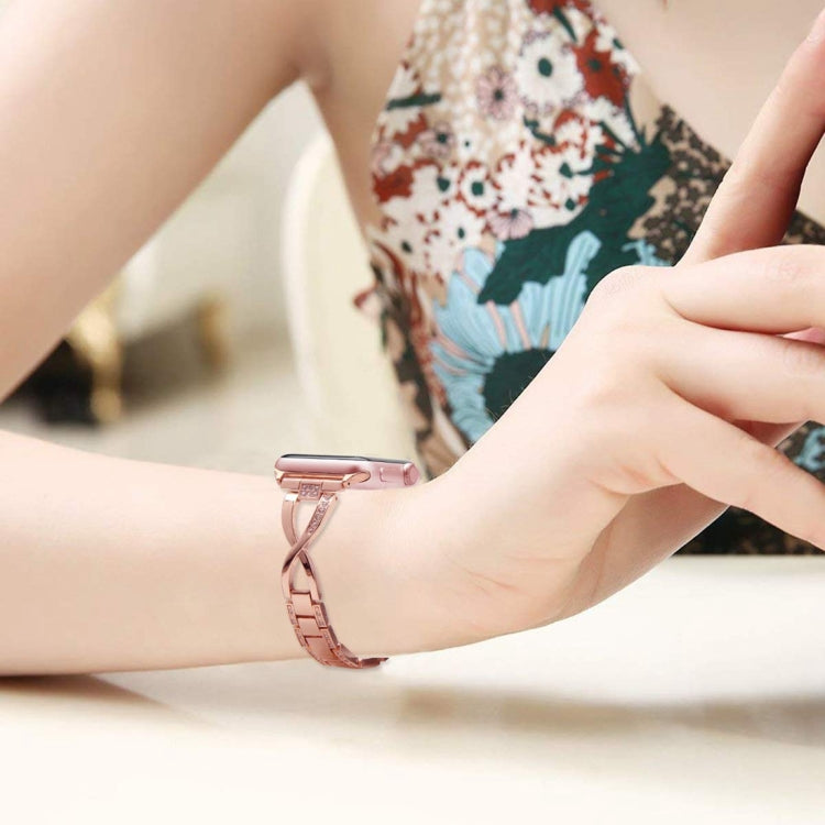 Skorter | Colorful Diamond Stainless Steel Bracelet for Apple Watch Series 7 41mm / 6 & SE & 5 & 4 40mm / 3 & 2 & 1 38mm (Purple)