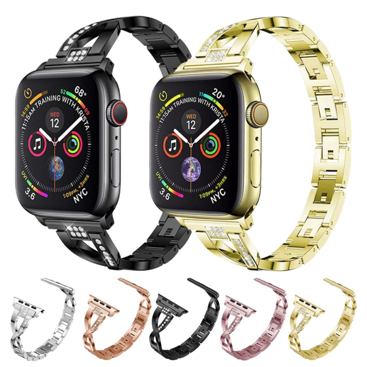 Skorter | Colorful Diamond Stainless Steel Bracelet for Apple Watch Series 7 41mm / 6 & SE & 5 & 4 40mm / 3 & 2 & 1 38mm (Purple)