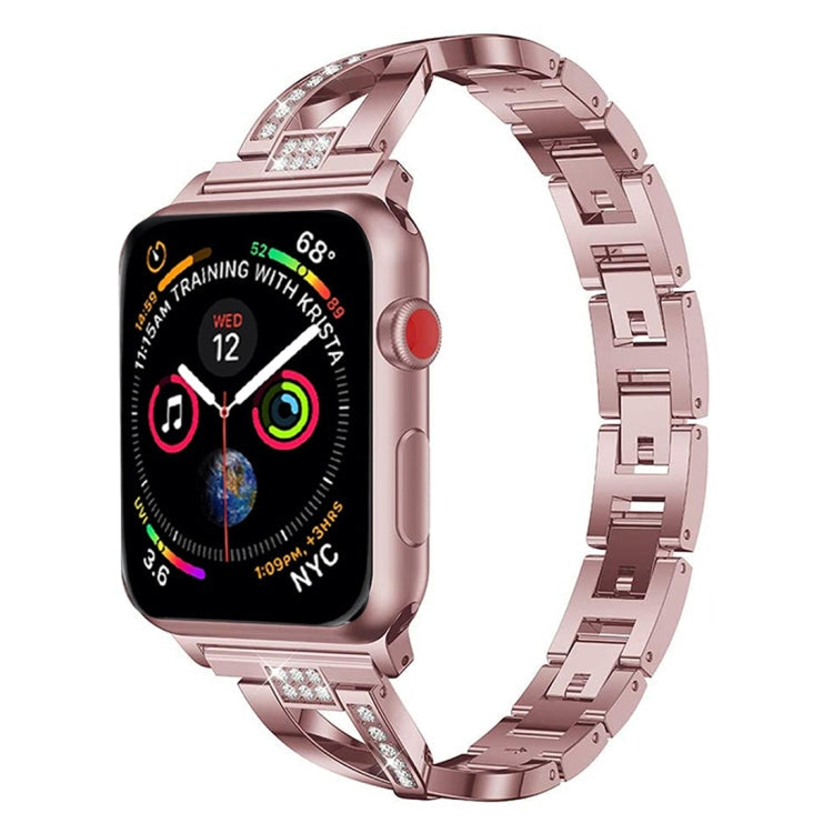 Skorter | Colorful Diamond Stainless Steel Watch Band for Apple Watch Series 7 45mm / 6 & SE & 5 & 4 44mm / 3 & 2 & 1 42mm (Purple)