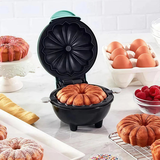 Skorter | Compact Mini Bundt Cake Maker with Non-Stick Coating for Quick Treats