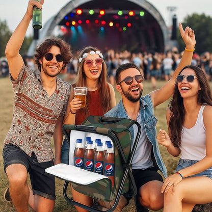 Skorter | 3-in-1 Backpack with Folding Chair & Cooler Compartment for Outdoor Adventures