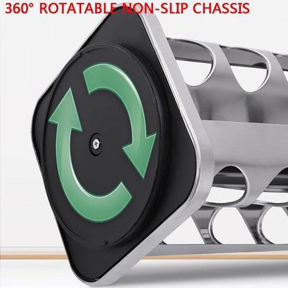 Skorter | Rack Stand Carousel Rotating Glass Round 20 Jars