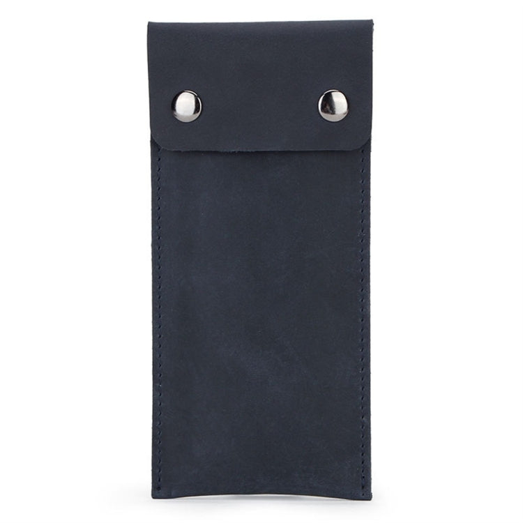 Skorter | CONTACT FAMILY CF1110 Universal Crazy Horse Leather Watch Protective Case Storage Bag for Apple Watch (Blue)