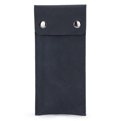 Skorter | CONTACT FAMILY CF1110 Universal Crazy Horse Leather Watch Protective Case Storage Bag for Apple Watch (Blue)