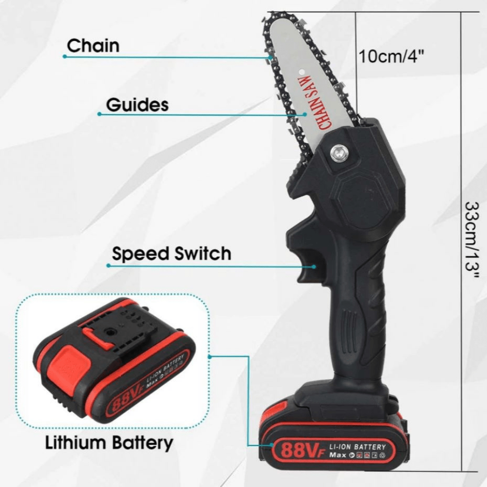 Skorter | Electric Battery Chainsaw – Lightweight & Powerful for Garden Work