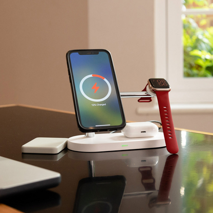 Skorter | 4-in-1 Wireless Charging Station - Magnetic Qi Charger for Phone, Watch & Earbuds