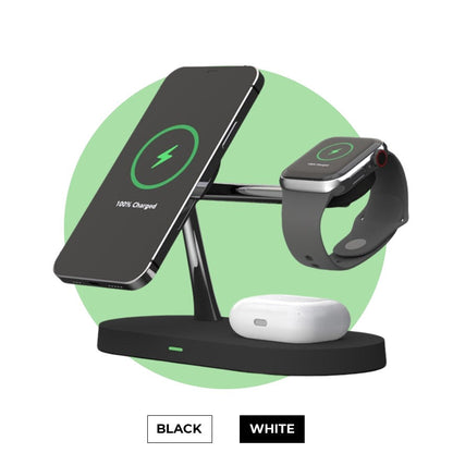 Skorter | 4-in-1 Wireless Charging Station - Magnetic Qi Charger for Phone, Watch & Earbuds