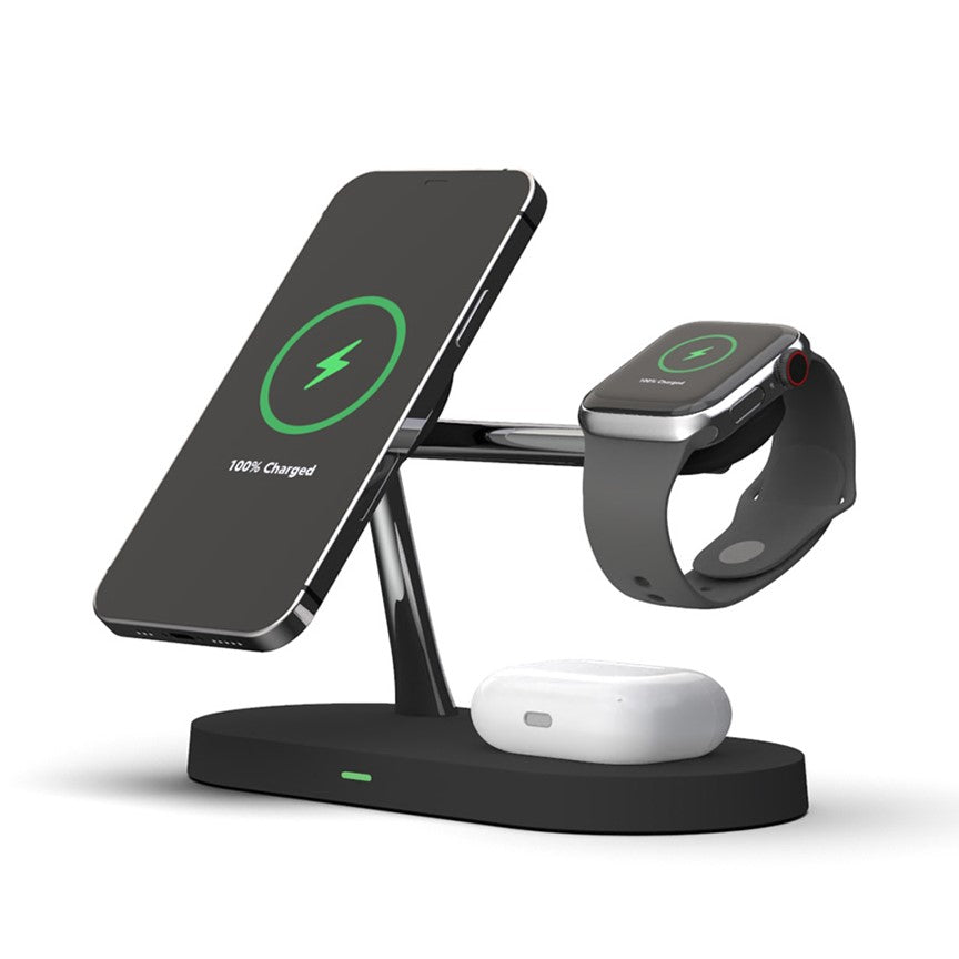 Skorter | 4-in-1 Wireless Charging Station - Magnetic Qi Charger for Phone, Watch & Earbuds