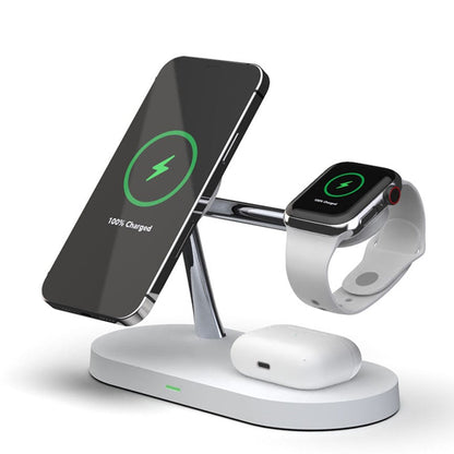 Skorter | 4-in-1 Wireless Charging Station - Magnetic Qi Charger for Phone, Watch & Earbuds