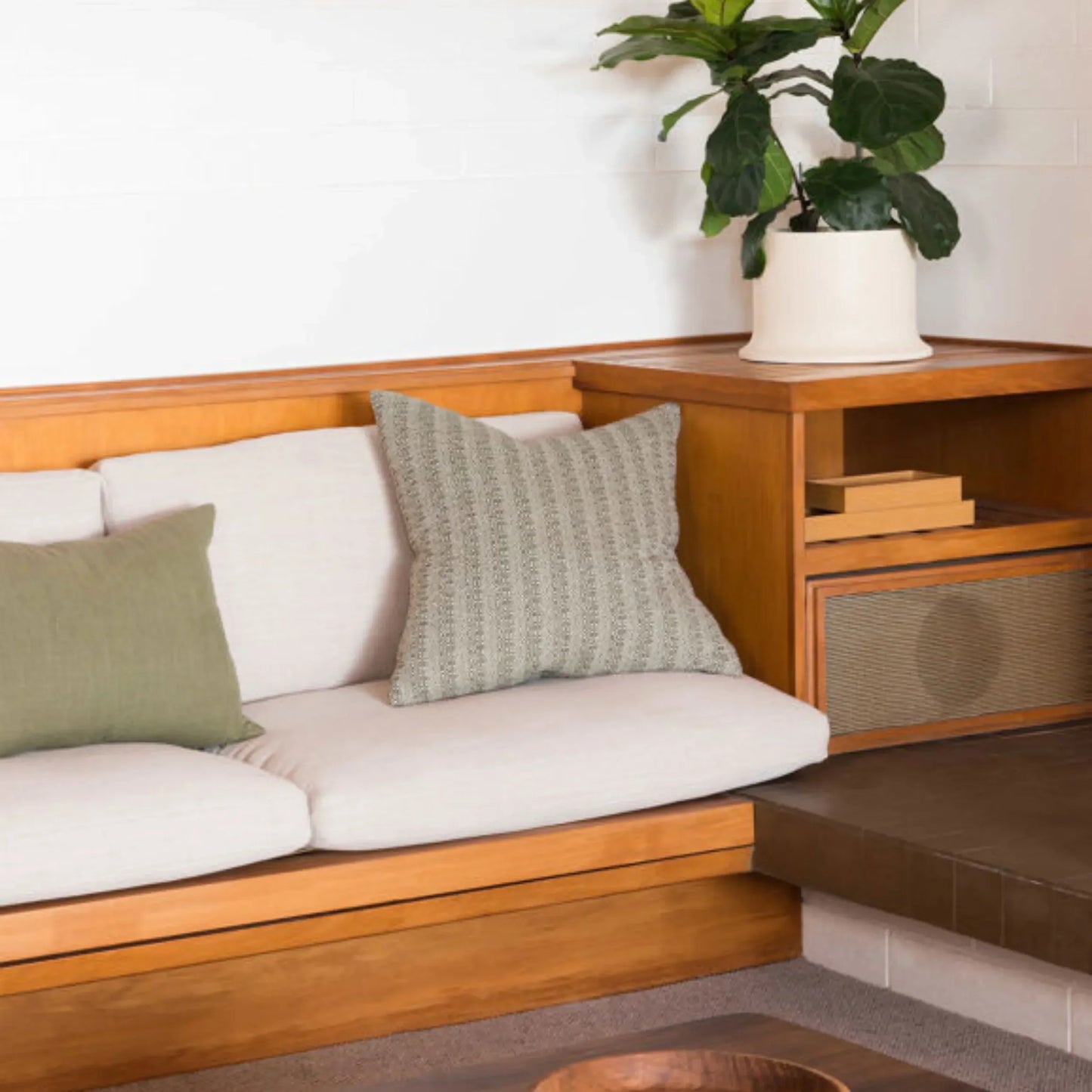 Skorter | Basketweave cushion - Kale