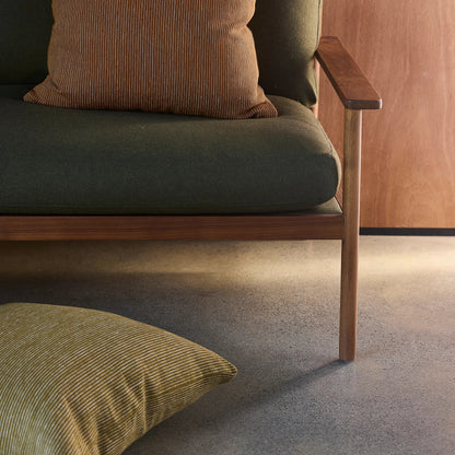 Skorter | Nice Striped Linen Pillow - Caper