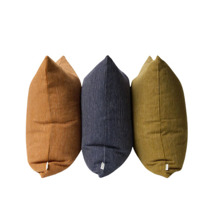 Skorter | Nice Striped Linen Pillow - Caper