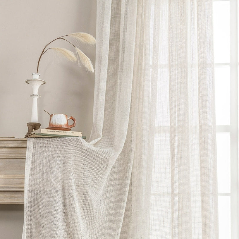 Skorter | Eden - Soft Weaving Texture Semi-transparent Curtains Linen Light Cape