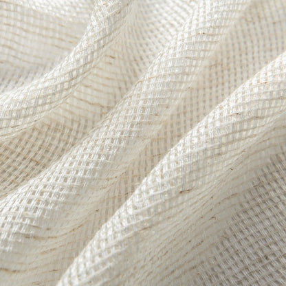 Skorter | Bella Checked Weave Structure Sheer Curtains Soft Tulle