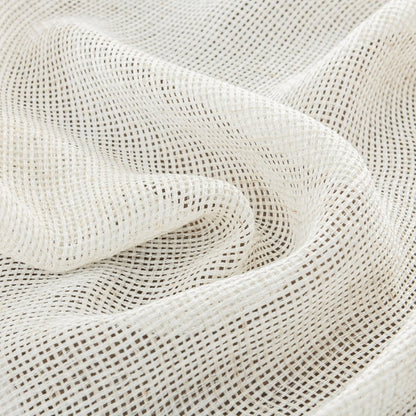 Skorter | Bella Checked Weave Structure Sheer Curtains Soft Tulle