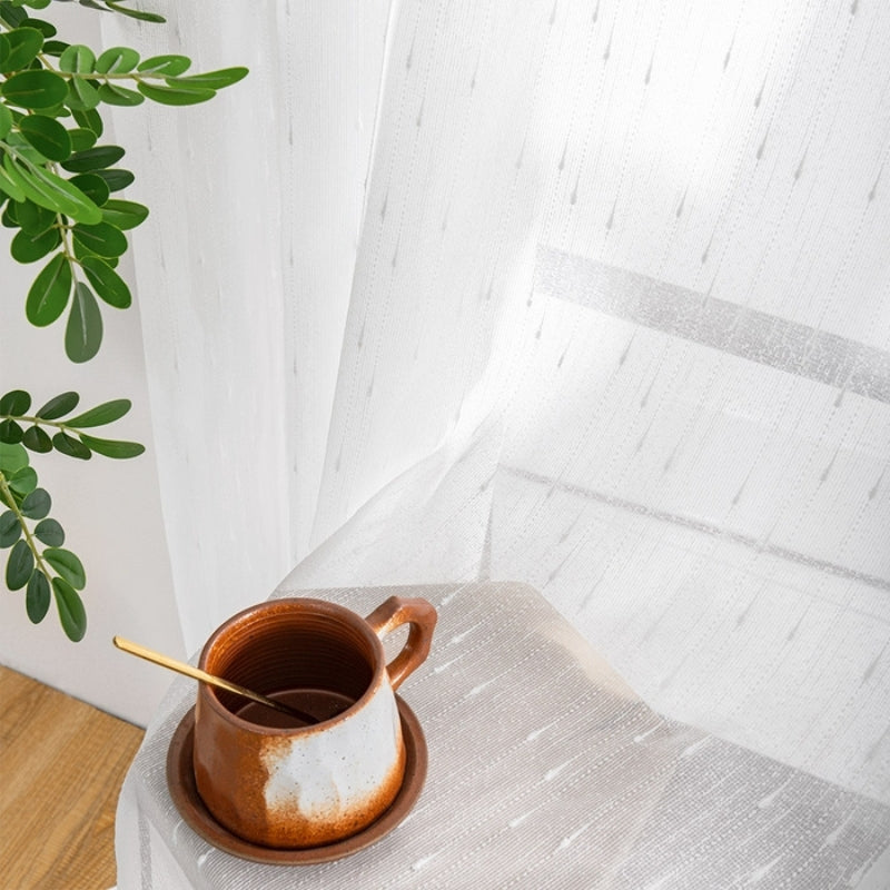 Skorter | Cara - Regal texture Semi-transparent Curtains with Eyelets