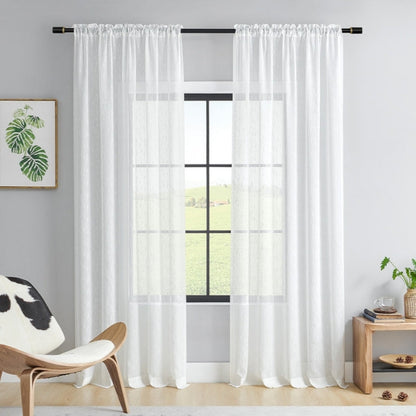 Skorter | Cara - Regal texture Semi-transparent Curtains with Eyelets