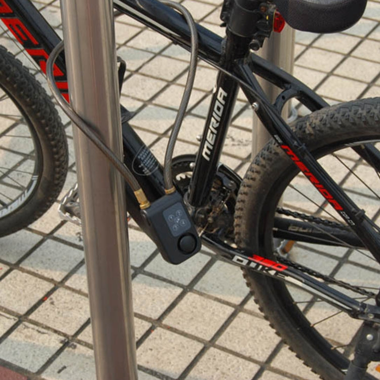 Skorter | Bicycle Password Alarm IP44 Waterproof Burglar Vibration Alarm(Black)