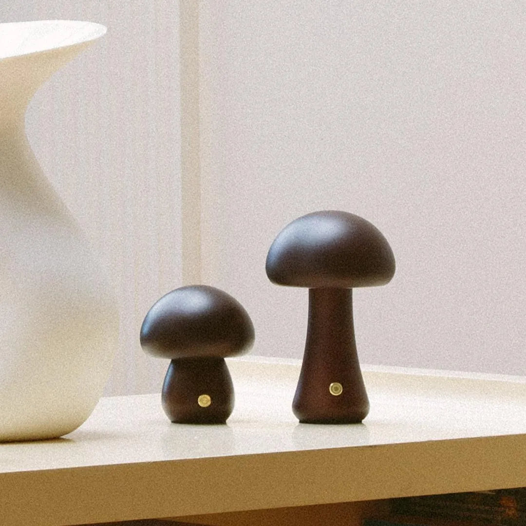 Skorter | Timber Mushie Lamp | Walnut | Regular