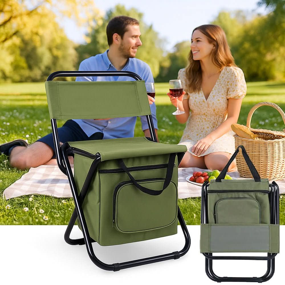 Skorter | Folding chair with integrated cooler bag for outdoor adventures