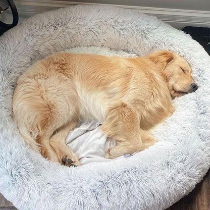 Skorter | Anti-Stress Dog Bed with Soft Faux Fur & Supportive Padding