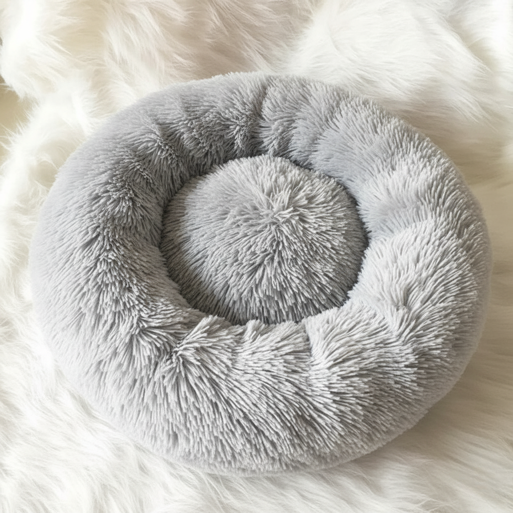 Skorter | Anti-Stress Dog Bed with Soft Faux Fur & Supportive Padding
