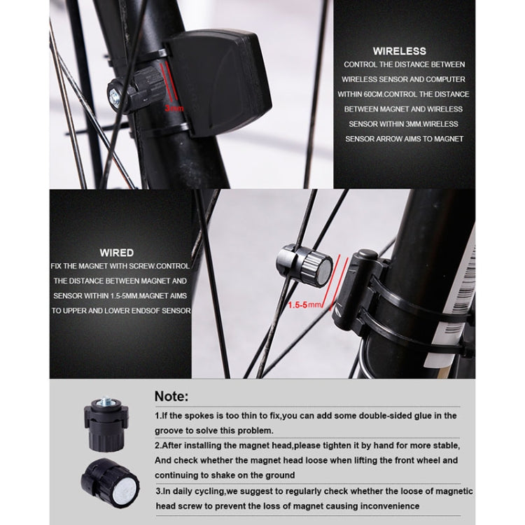 Skorter | 2.8 inch English Wireless Waterproof Cycle Computer LCD Odometer Speedometer with Extension Holder