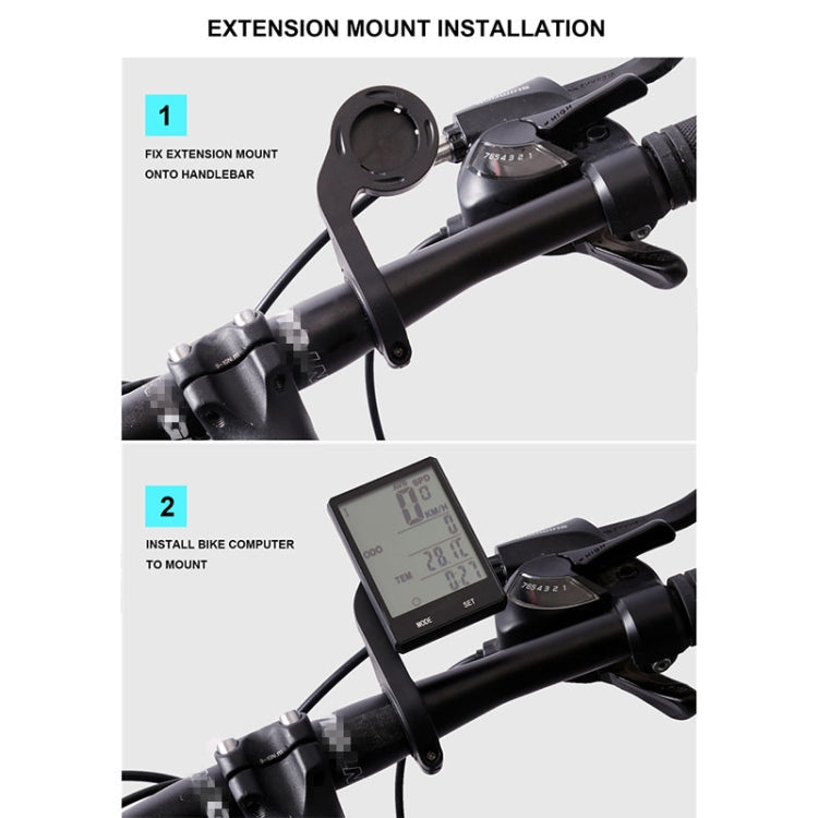 Skorter | 2.8 inch English Wireless Waterproof Cycle Computer LCD Odometer Speedometer with Extension Holder