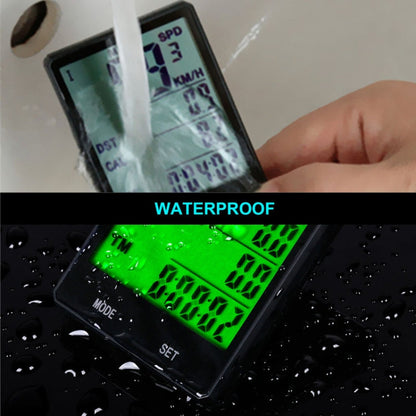 Skorter | 2.8 inch English Wireless Waterproof Cycle Computer LCD Odometer Speedometer with Extension Holder