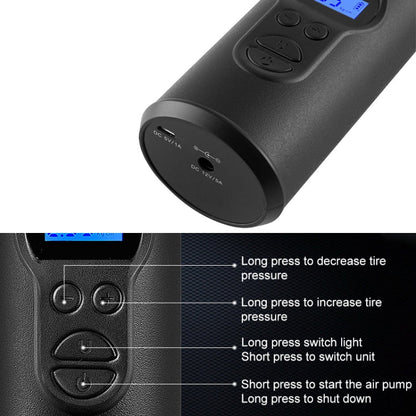 Skorter | LCD Digital Display Rechargeable Portable Electric Air Pump With COB Light