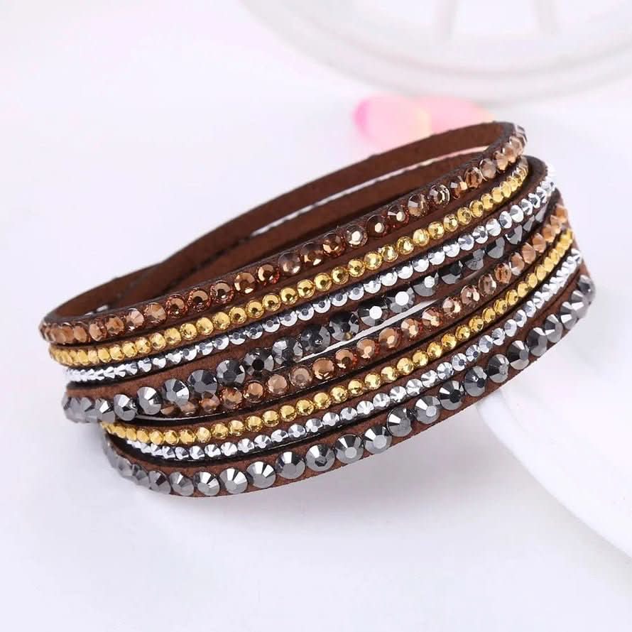 Skorter | Elegant Wrap Bracelet with Crystals for Women