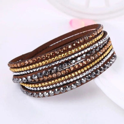 Skorter | Elegant Wrap Bracelet with Crystals for Women