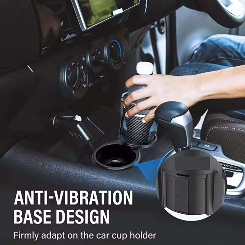 Skorter | 2-in-1 Car Drink Holder with Rotation Function & Telescopic Fixation