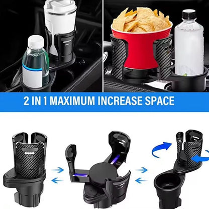 Skorter | 2-in-1 Car Drink Holder with Rotation Function & Telescopic Fixation