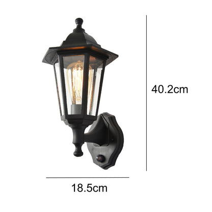 Skorter | Black Outdoor Vintage Hanging Lamp with PIR