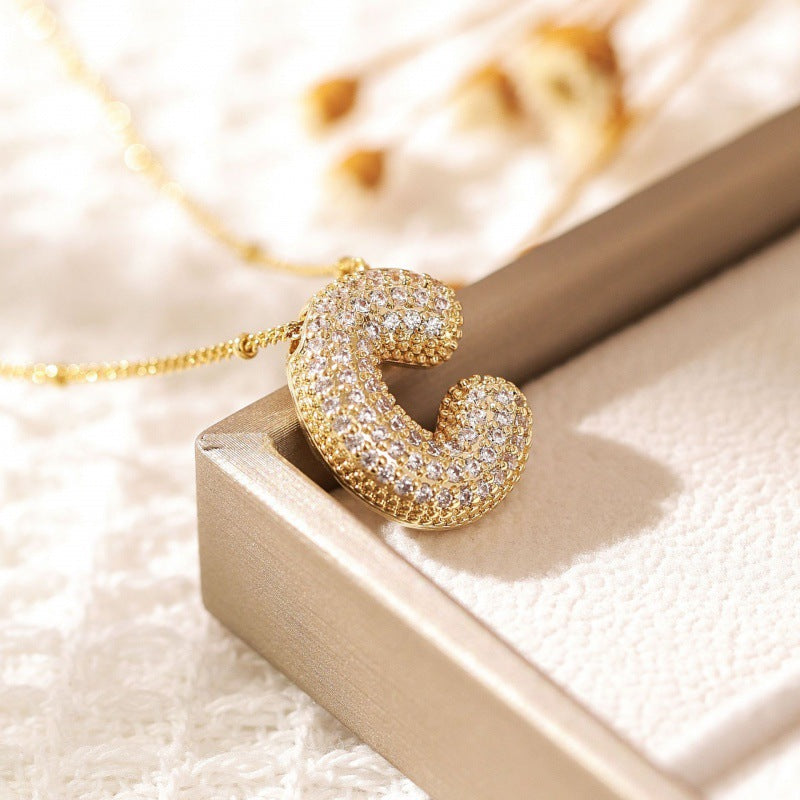Skorter | Alphabet-Diamond-Pendant-Necklace