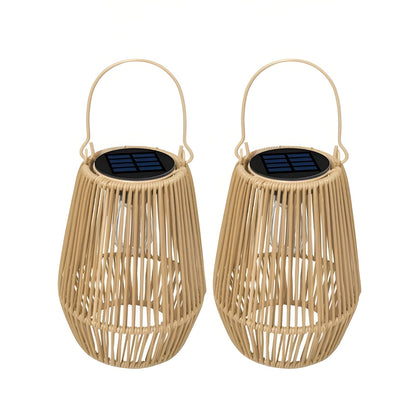 Skorter | CageRattan – Bamboo Solar Garden Light – Waterproof Hanging Lantern