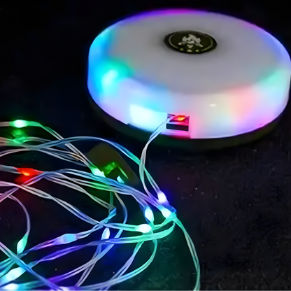 Skorter | CampBeam LED Outdoor String Lights – Rechargeable Waterproof Lights with Magnetic Hooks & 5 Lighting Modes