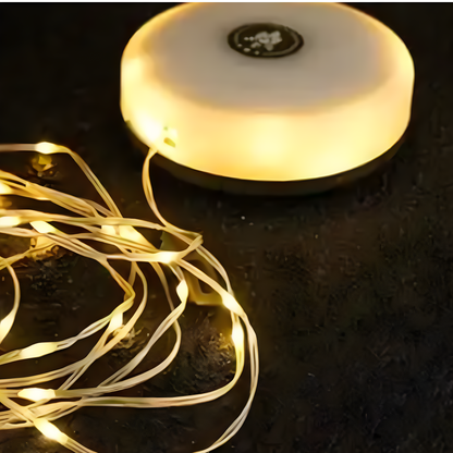 Skorter | CampBeam LED Outdoor String Lights – Rechargeable Waterproof Lights with Magnetic Hooks & 5 Lighting Modes